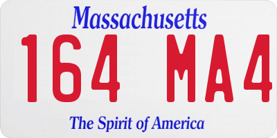 MA license plate 164MA4