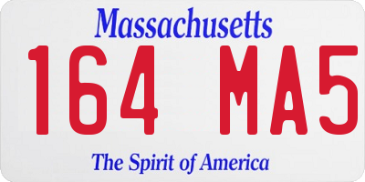 MA license plate 164MA5