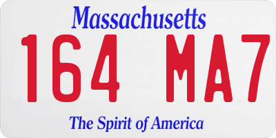 MA license plate 164MA7
