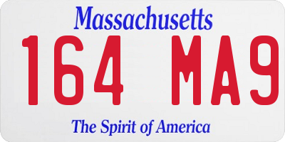 MA license plate 164MA9