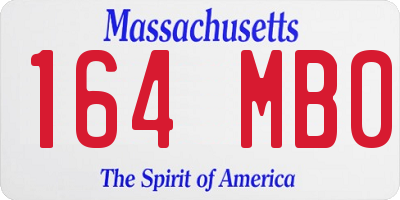 MA license plate 164MB0
