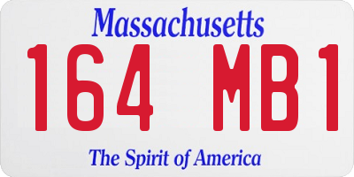 MA license plate 164MB1