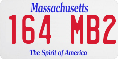 MA license plate 164MB2
