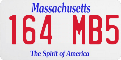MA license plate 164MB5