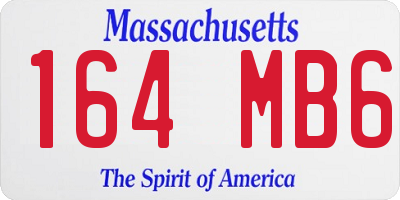 MA license plate 164MB6