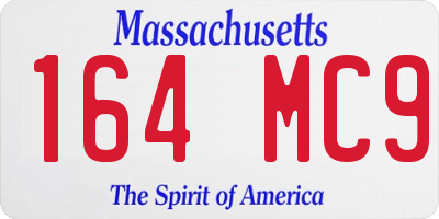 MA license plate 164MC9