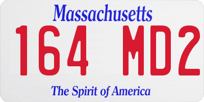 MA license plate 164MD2