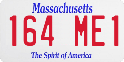 MA license plate 164ME1