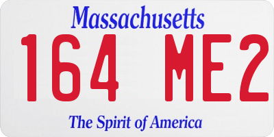 MA license plate 164ME2