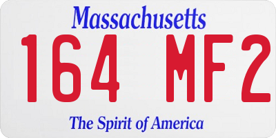 MA license plate 164MF2
