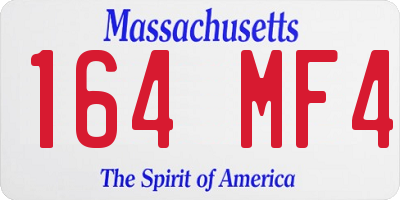 MA license plate 164MF4