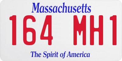 MA license plate 164MH1
