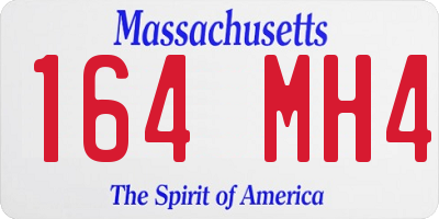 MA license plate 164MH4