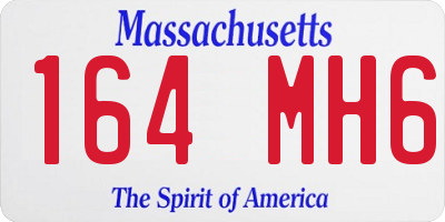 MA license plate 164MH6