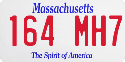 MA license plate 164MH7