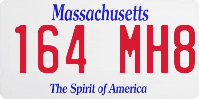 MA license plate 164MH8