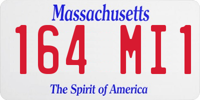 MA license plate 164MI1