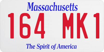 MA license plate 164MK1