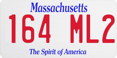 MA license plate 164ML2