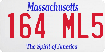 MA license plate 164ML5