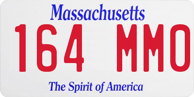 MA license plate 164MM0