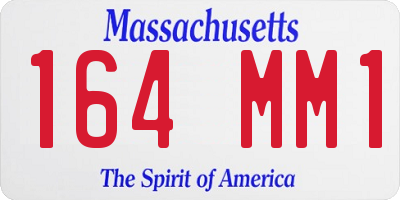 MA license plate 164MM1