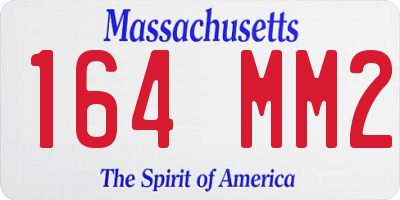 MA license plate 164MM2