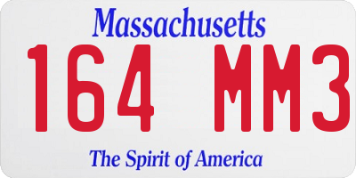 MA license plate 164MM3