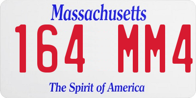 MA license plate 164MM4