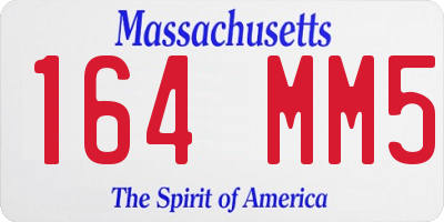 MA license plate 164MM5