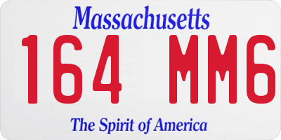 MA license plate 164MM6
