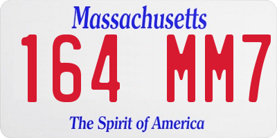 MA license plate 164MM7