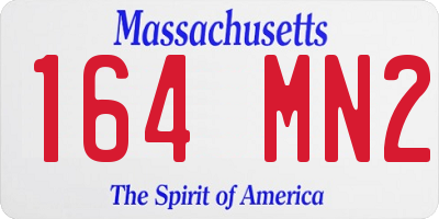MA license plate 164MN2