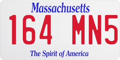 MA license plate 164MN5