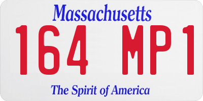 MA license plate 164MP1