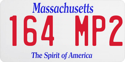 MA license plate 164MP2