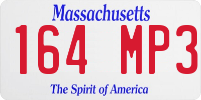 MA license plate 164MP3