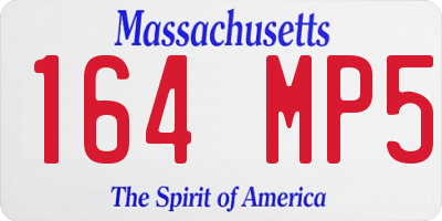 MA license plate 164MP5