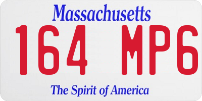 MA license plate 164MP6