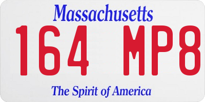MA license plate 164MP8