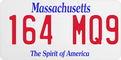 MA license plate 164MQ9