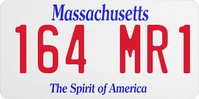 MA license plate 164MR1