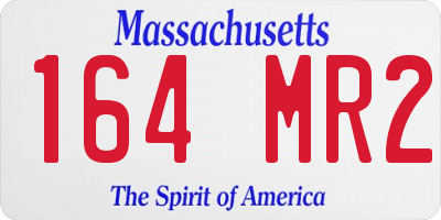 MA license plate 164MR2