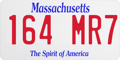 MA license plate 164MR7