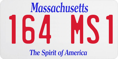 MA license plate 164MS1