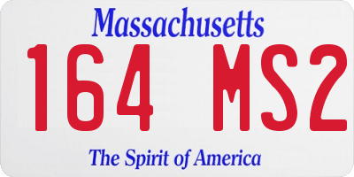 MA license plate 164MS2