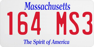 MA license plate 164MS3