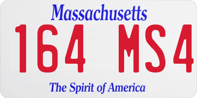 MA license plate 164MS4