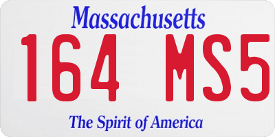 MA license plate 164MS5