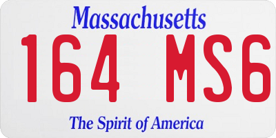 MA license plate 164MS6